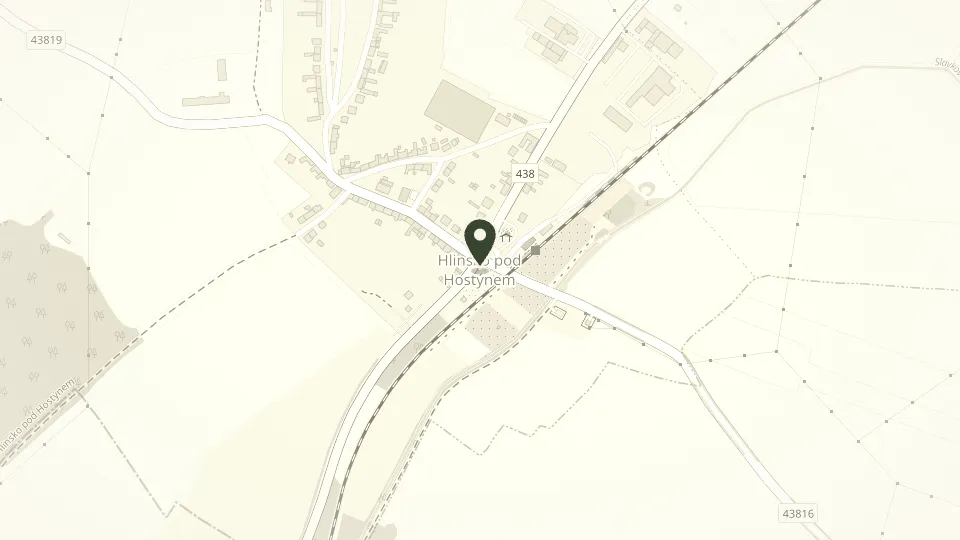 Mapa okolí pobočky Hlinsko pod Hostýnem